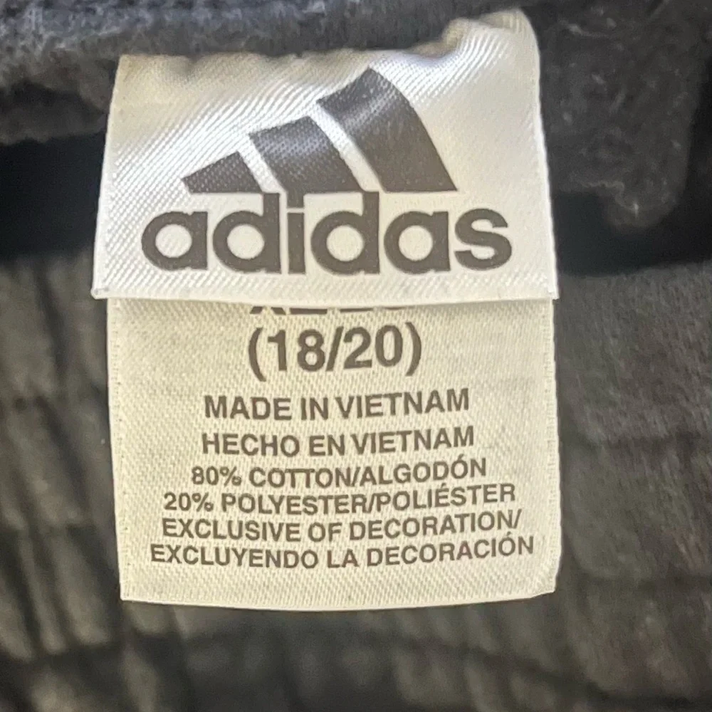 Adidas Youth Boys Joggers - Dark Gray with White Stripes - Size XL (18/20)
